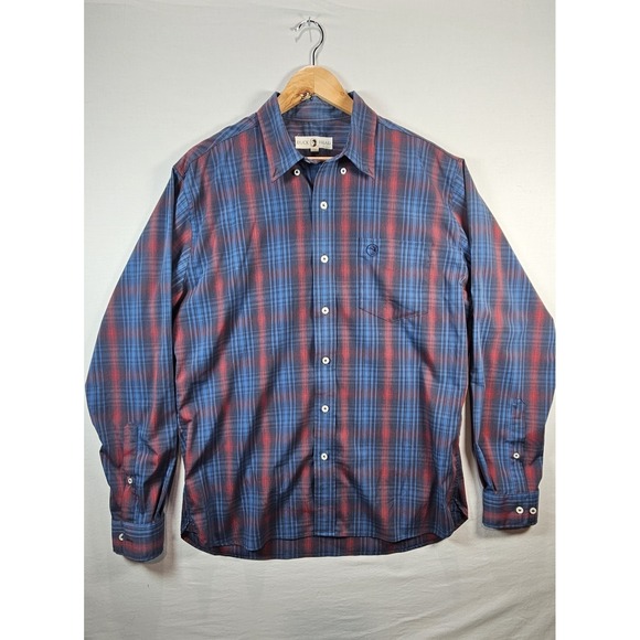 Duck Head Other - Duck Head Mens Large Plaid Button Down Shirt Blue Red Cotton Casual